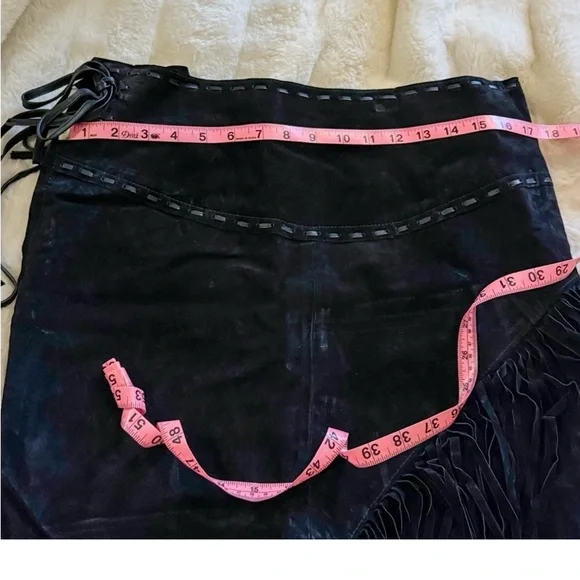 Scully Fringe Suede/Leather Midi Skirt - Picture 6 of 8